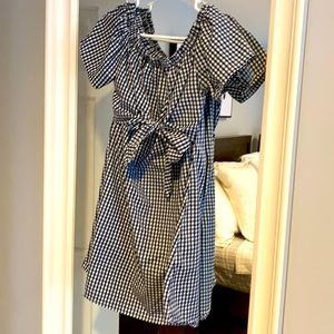 Black and White Tie Up Dress